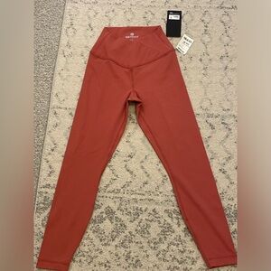 NWT 90 degree by reflex burnt orange small athletic leggings 7/8 length